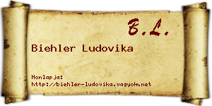 Biehler Ludovika névjegykártya